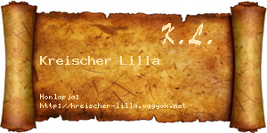Kreischer Lilla névjegykártya